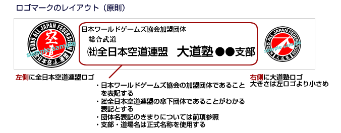 2つのロゴマークを使用する例